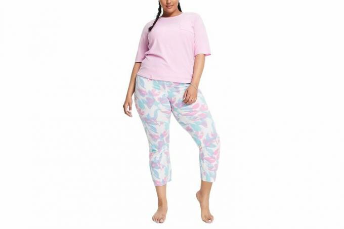 Pyjama Simply Be à motif floral rose