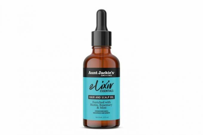 Amazon Aunt Jackie's Elixir Essentials matu un galvas ādas eļļa, kas bagātināta ar biotīnu, rozmarīnu un piparmētru